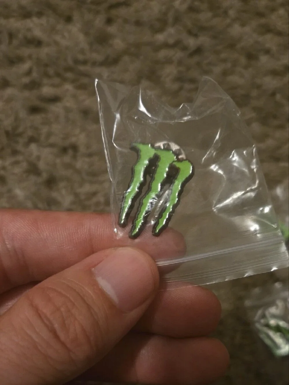 Green Monster Energy Logo Pins - Set of 6